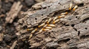 How to kill termites — worker termites infesting and damaging wood